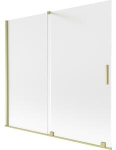 Mexen Velar, paravan de baie glisant cu 2 aripi 170 x 150 cm, sticlă mată 8 mm, auriu mat, 896-170-000-31-55