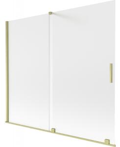 Mexen Velar, paravan de baie glisant cu 2 aripi 180 x 150 cm, sticlă mată 8 mm, auriu mat, 896-180-000-31-55