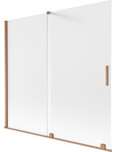 Mexen Velar, paravan de baie glisant cu 2 aripi 170 x 150 cm, sticlă mată 8 mm, cupru mat, 896-170-000-31-65