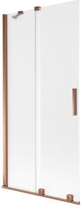 Mexen Velar, paravan de baie glisant cu 2 aripi 95 x 150 cm, sticlă mată 8 mm, aur roz, 896-095-000-31-60