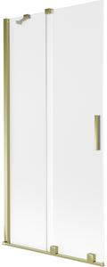 Mexen Velar, paravan de baie glisant cu 2 aripi 90 x 150 cm, sticlă mată 8 mm, auriu strălucitor, 896-090-000-31-50