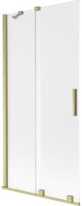 Mexen Velar, paravan de baie glisant cu 2 aripi 90 x 150 cm, sticlă mată 8 mm, auriu mat, 896-090-000-31-55