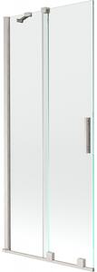 Mexen Velar, paravan de baie glisant cu 2 aripi 80 x 150 cm, sticlă transparentă de 8 mm, oțel periat, 896-080-000-01-97