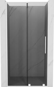 Mexen Velar, usa de dus culisanta pentru deschidere 90 cm, sticla gri 8mm, alb mat, 871-090-000-41-20
