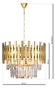 Lustră pe lanț ASPEN GOLD 6xE14/40W/230V