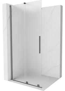 Mexen Velar, paravan de duș cu ușă glisantă Walk-in 80 x 200 cm, sticlă mată 8 mm, grafit lustruit, 871-080-000-33-95