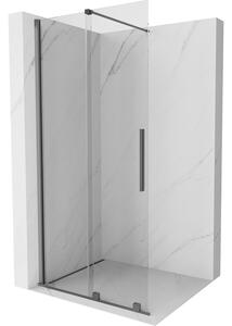 Mexen Velar, paravan de dus cu usa culisanta Walk-in 80 x 200 cm, sticla transparenta 8 mm, grafit lustruit, 871-080-000-03-95