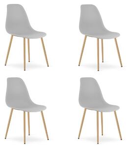 Set 4 scaune gri deschis OSAKA