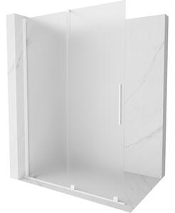 Mexen Velar, paravan de dus cu usa culisanta Walk-in 130 x 200 cm, sticla mat 8 mm, alb mat, 871-130-000-33-20