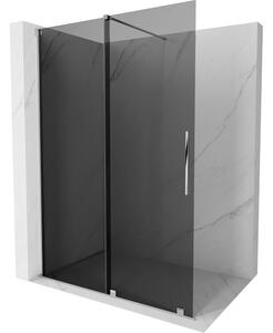 Mexen Velar, paravan de dus cu usa culisanta Walk-in 150 x 200 cm, sticla gri 8mm, crom, 871-150-000-43-01