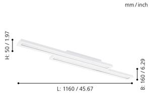 Plafonieră LED RGB dimabilă Eglo 99412 SALITERAS-C 2xLED/10W/230V