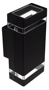 Aplică perete exterior LITEK 2xGU10/30W/230V IP44 negru
