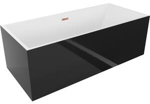 Mexen Vigo, cadă de sine stătătoare 178,5 x 80 cm, alb-negru, preaplin auriu roz, 51251788075-60