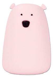 Lampă LED RGB pentru copii BEAR, tactilă, 0,8W, 5V, roz + USB