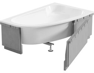 Mexen X-ST, husă din polistiren pentru cadă de colț 240 cm, canal LED, alb, 55022-01