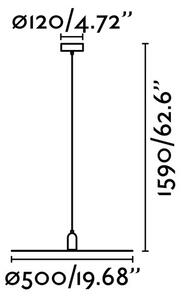 FARO 68145 - lustră pe cablu PLAT 1xE27/60W/230V