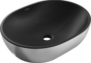 Mexen Viki, chiuveta blat 48x35x14 cm, model negru mat-argintiu, 21054873