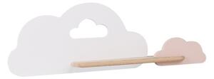 Aplică LED cu raft pentru copii CLOUD LED/5W/230V alb/roz