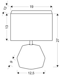 Lampă de masă ANIMI 1xE14/40W/230V gri