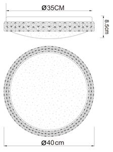 Globo 41749-22 - Plafonier LED OVI 22W, 230V