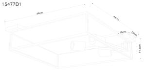 Plafonieră Globo 15477D1 HAGAR 3xE27/60W/230V
