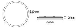Plafonieră LED pentru baie Globo 41562-18W SAPANA LED/18W/230V IP44