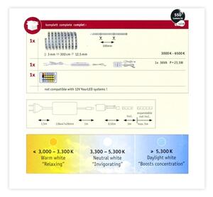 Paulmann 70624 - Bandă LED MAXLED 3m 20W reglabilă 230V cu DO