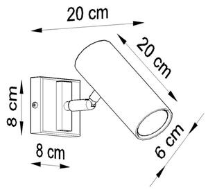 Spot de perete DIREZIONE 1xGU10/40W/230V negru