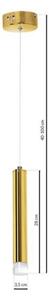 Lustră suspendată cu cablu GOLDIE LED/5W/230V, aurie