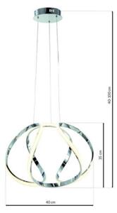 Lustră LED suspendată pe cablu GLOBE LED/50W/230V