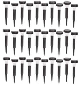 Set 30 x lampa solara de gradina, 30 cm, Negru