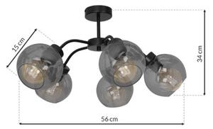 Lustră aplicată SOFIA 5xE27/60W/230V negru