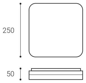 Plafonieră LED SQUARE LED/12W/230V IP54 3000/4000/5700K LED2