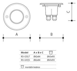 Corp de iluminat LED de exterior pentru căi de acces ROAD LED/0,5W/230V IP67 3000K