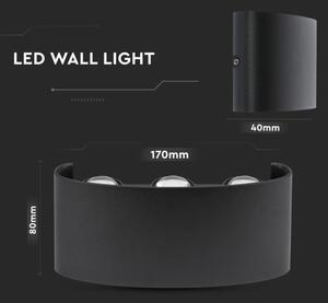 Aplică LED de exterior 6xLED/6W/230V IP54 3000K neagră
