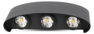 Aplică LED de exterior 6xLED/6W/230V IP54 3000K neagră