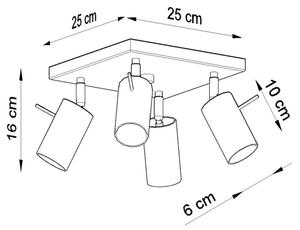 Spot RING 4xGU10/40W/230V