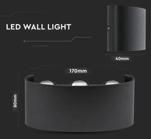 Aplică LED de exterior 6xLED/6W/230V IP54 3000K neagră