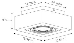 Spot LED dimabil ZEFIX 1xGU10/12W/230V negru Lucide 09120/12/30