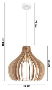 Lustră pe cablu WILL 1xE27/60W/230V albă