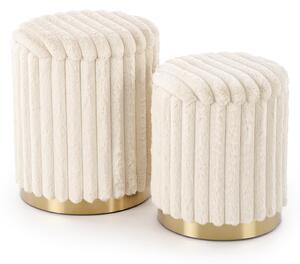 Set 2 taburete Fidda (crem + auriu). 1155958