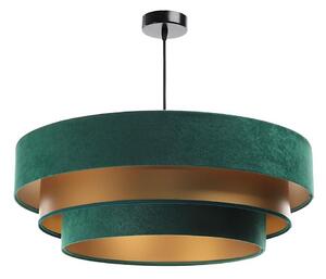 Lustr TRINITI 1xE27/60W/230V verde/auriu pe cablu