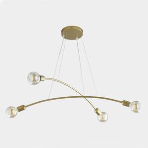 Lustră pe cablu HELIX 4xE27/60W/230V aurie