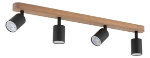 Spot TOP WOOD 4xGU10/10W/230V negru/lemn
