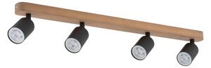 Spot TOP WOOD 4xGU10/10W/230V negru/lemn