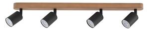 Spot TOP WOOD 4xGU10/10W/230V negru/lemn