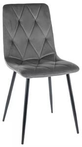 Scaun de sufragerie Tommon (negru + gri). 1155260