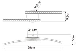 Lustră LED aplicată pentru baie JULES 2xLED/6W/230V IP44 Globo 67169-12IP