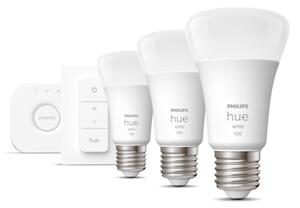 Set de bază Philips Hue WHITE 3xE27/9,5W 2700K + Hue Bridge și Dimmer Switch