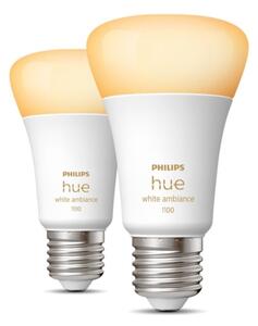 SET 2x bec LED dimabil Philips Hue WHITE AMBIANCE E27/8W/230V 2200-6500K